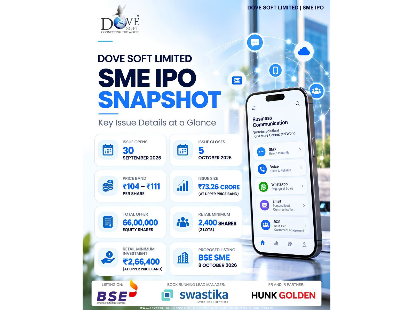 Dove Soft Limited IPO opens today, marking the company’s entry into the public markets and its next phase of growth and expansion
