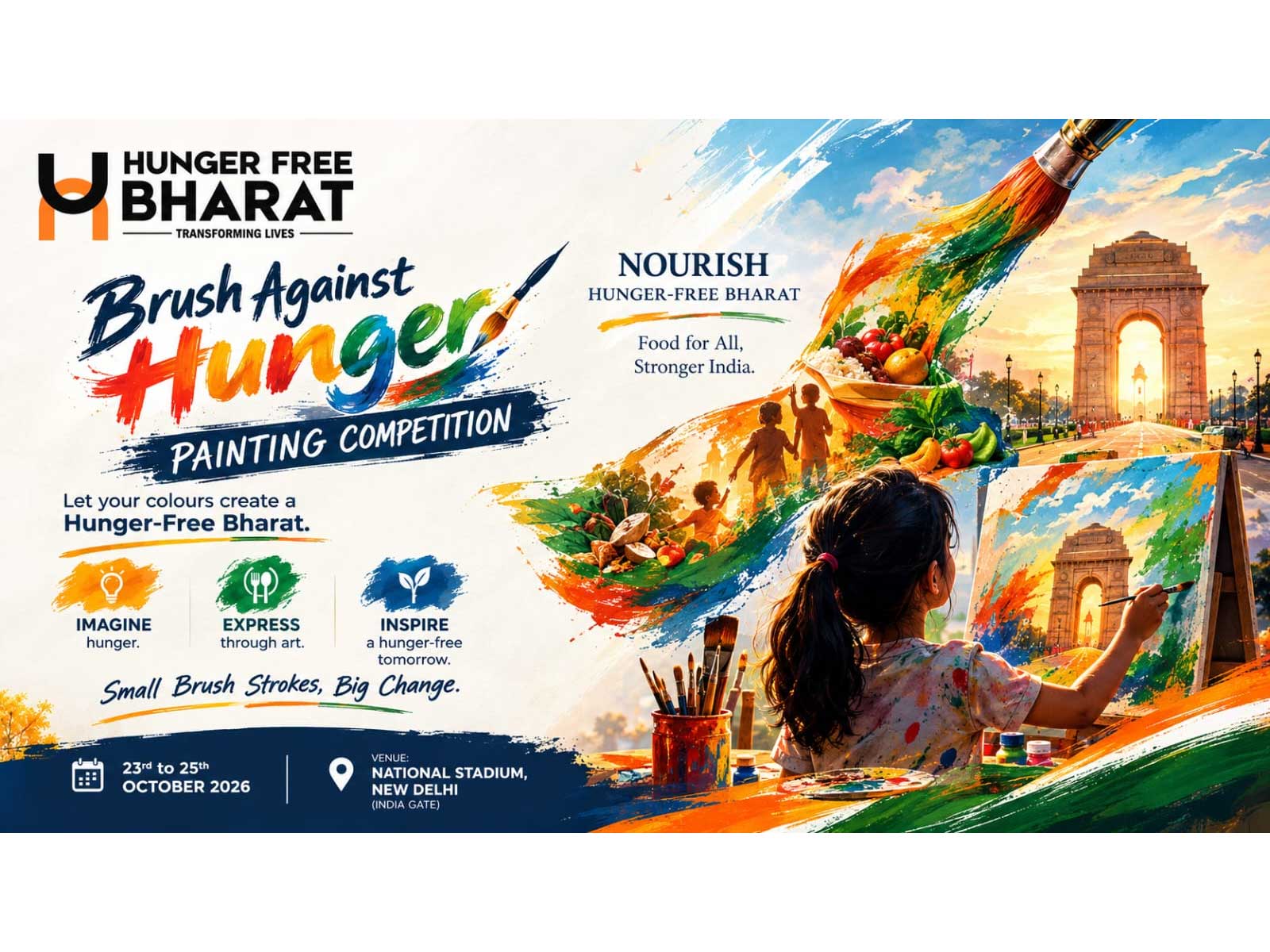 Hunger Free Bharat and Times NIE Join Hands for “Brush Against Hunger” Campaign