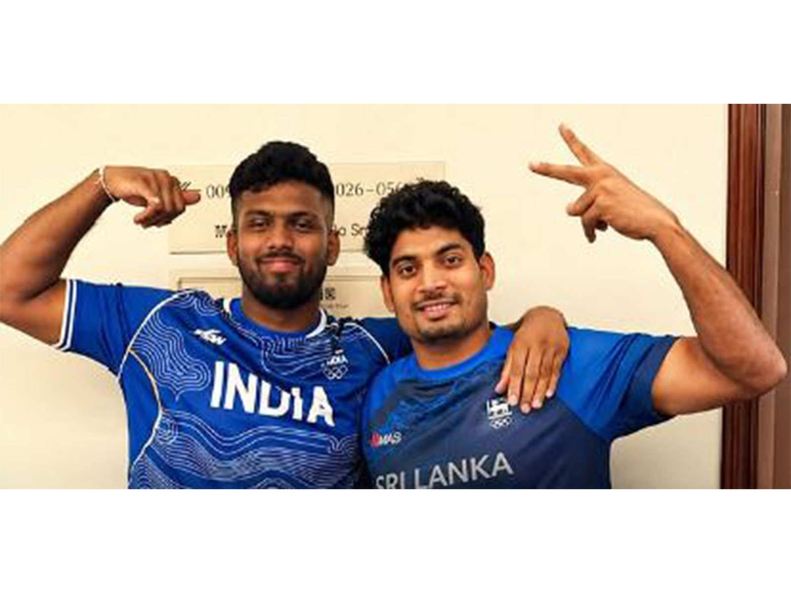 Rumesh Pathirage and Rohit Yadav (right). (Photo: @inspireinstituteofsport)