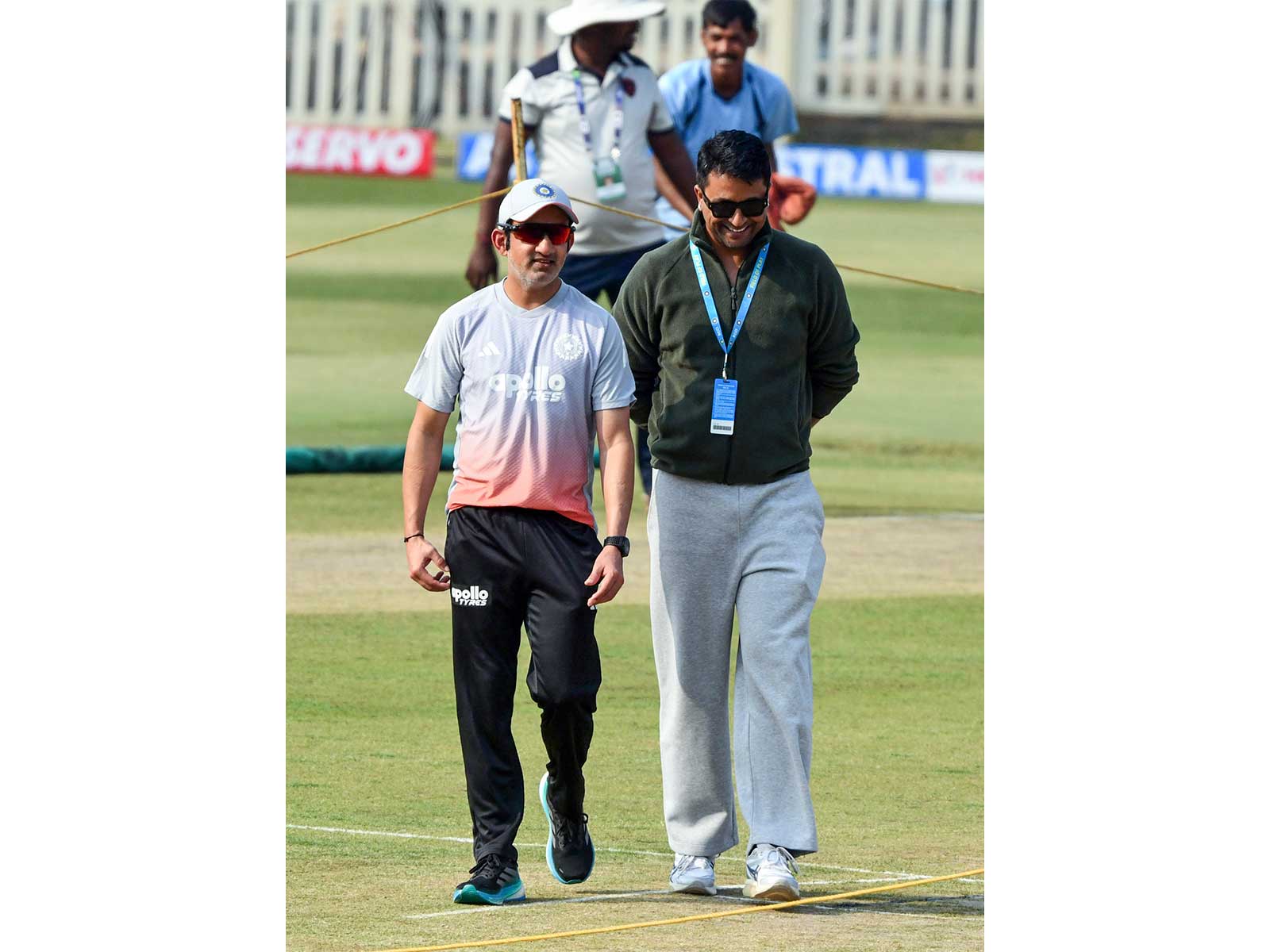 India's coach Gautam Gambhir and former Indian cricketer Pragyan Ojha. (Photo/ANI)