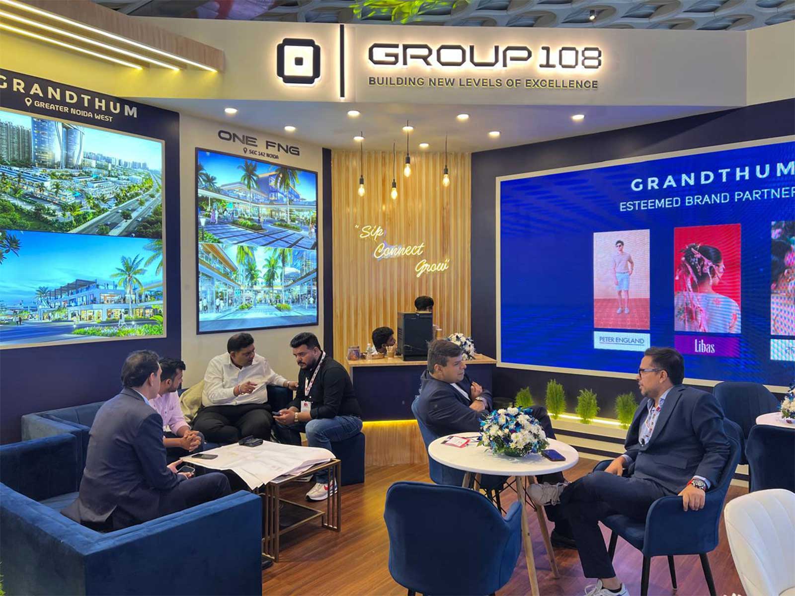 Group 108’s team at MAPIC India 2026, Mumbai, showcasing its vision for experience-led retail and commercial destinations across NCR
