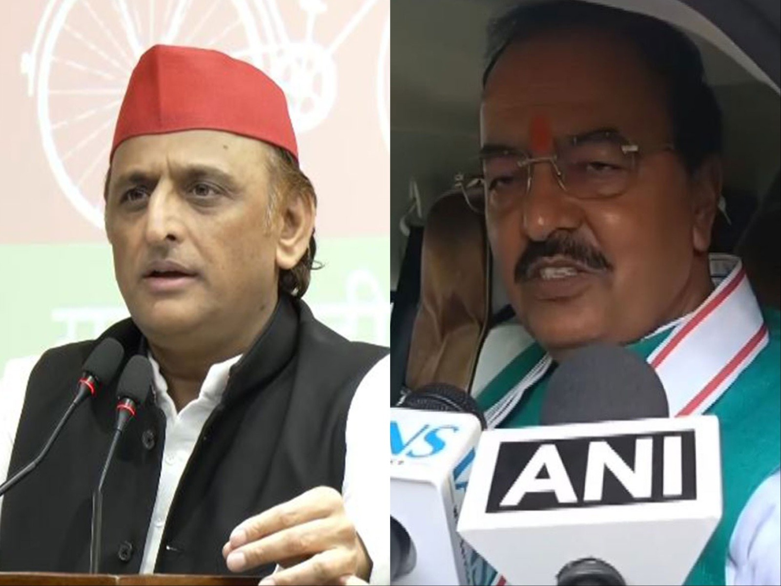 Samajwadi Party chief Akhilesh Yadav and UP Deputy CM Keshav Prasad Maurya (File Photo: ANI)
