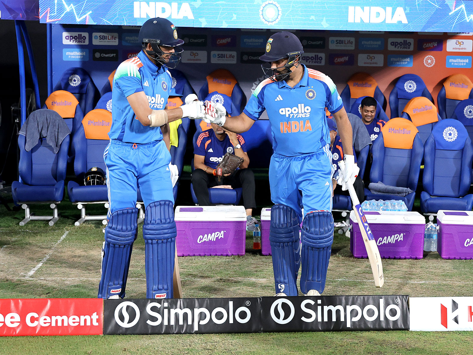 Shubman Gill and Rohit Sharma. (Photo: @BCCI X)