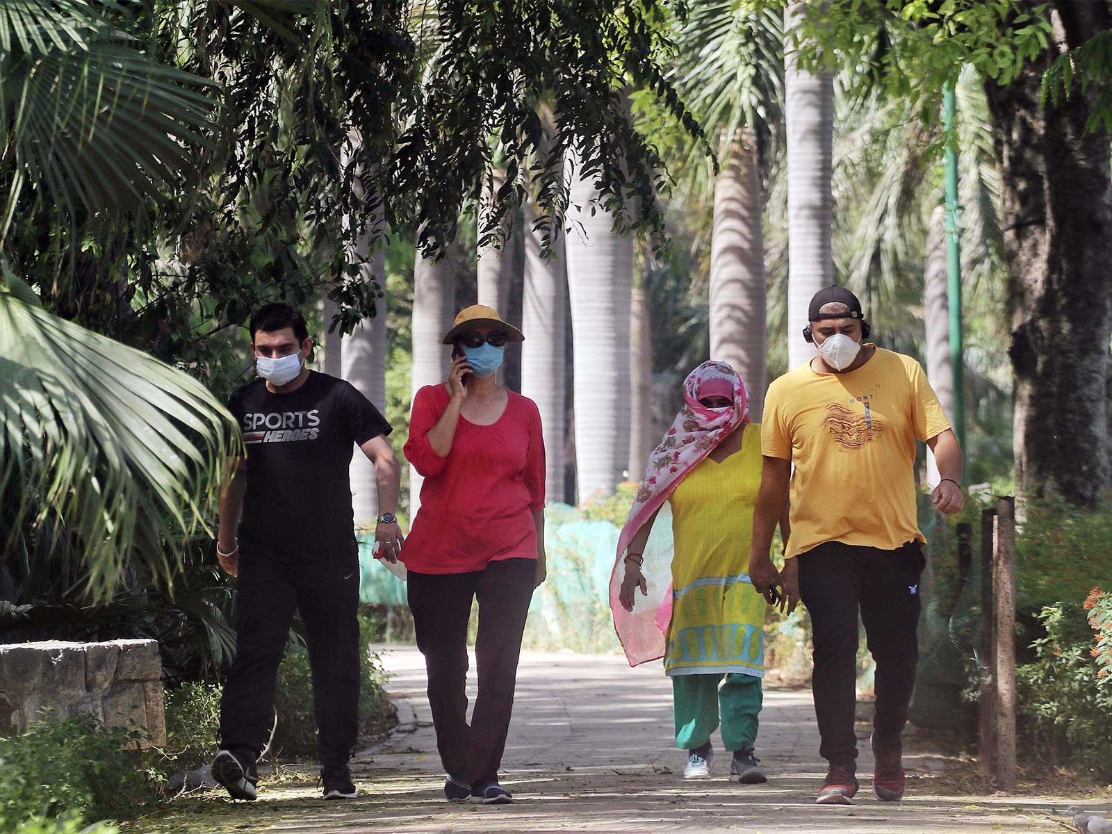 Morning walkers out for a walk at Lodhi Garden (File Photo: ANI)