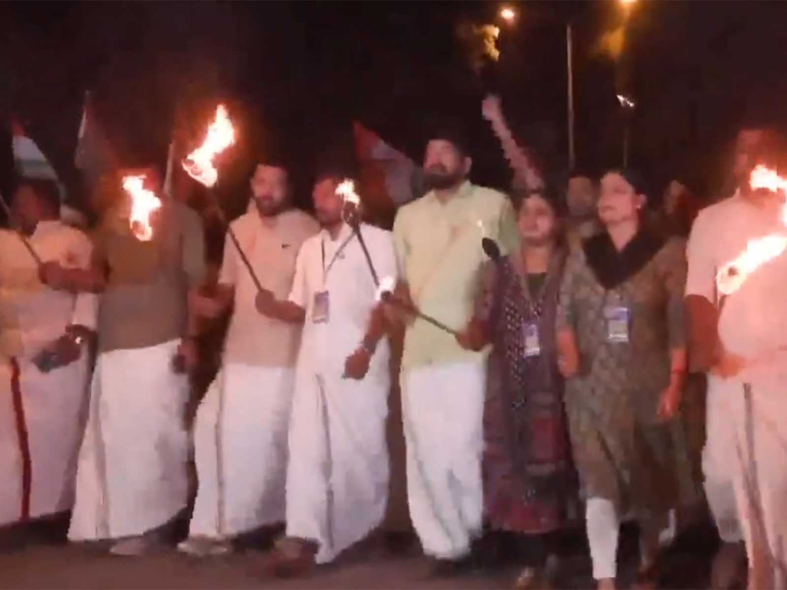 Youth Congress protests against CEC Gyanesh Kumar in Keralam (Photo/ANI)
