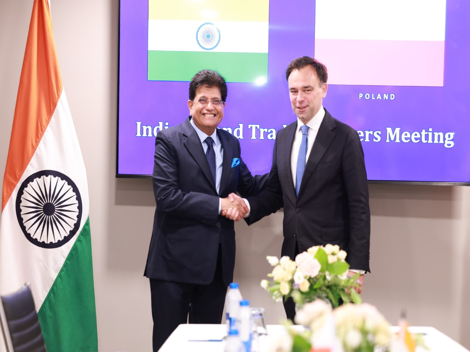 Union Minister Piyush Goyal and  Poland's FM Andrzej Domański (Photo/X@PiyushGoyal)