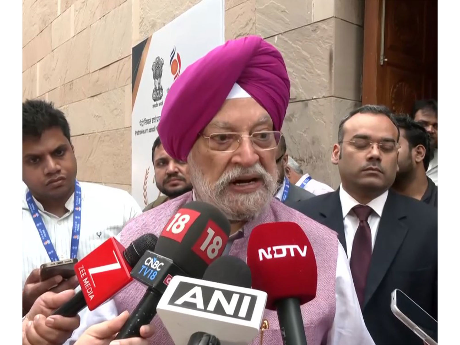 Union Minister for Petroleum and Natural Gas Hardeep Singh Puri. (Photo-ANI)