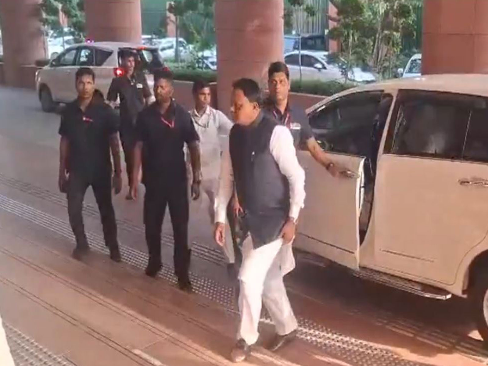 Odisha CM Mohan Charan Majhi arrived for the meeting (Photo/ANI)
