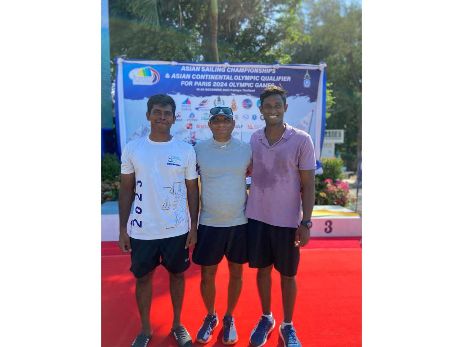 Indian sailing duo of Prince Noble (L) and Manu Francis (R). (Photo: X/ @Media_SAI)