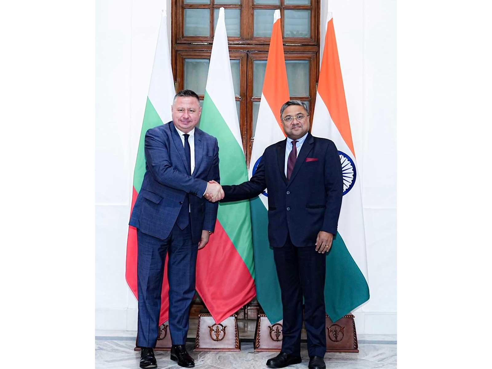 Secretary (West) in the Ministry of External Affairs, Sibi George, and Christo Polendakov, Deputy Minister of Foreign Affairs of Bulgaria (Photo/X@MEAIndia)