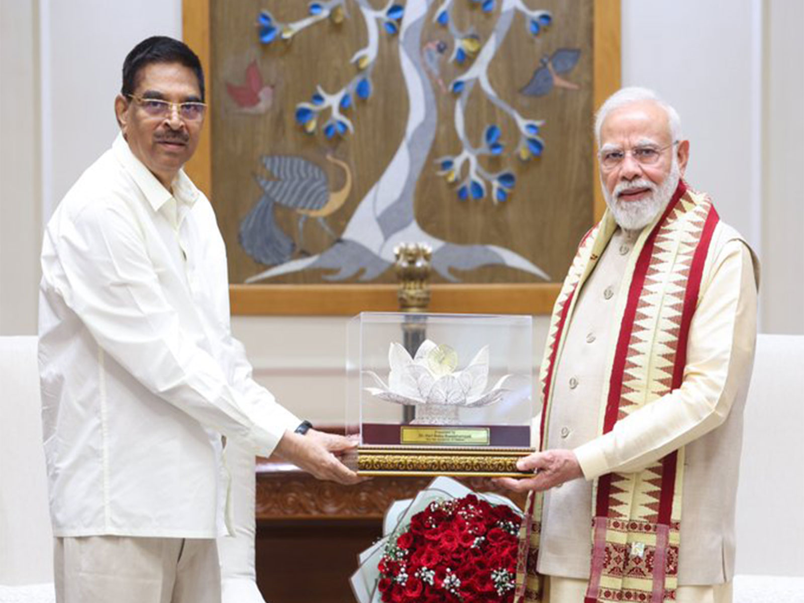 Odisha Governor Hari Babu Kambhampati on Thursday met Prime Minister Narendra Modi in New Delhi  (Photo: @PMOIndia)
