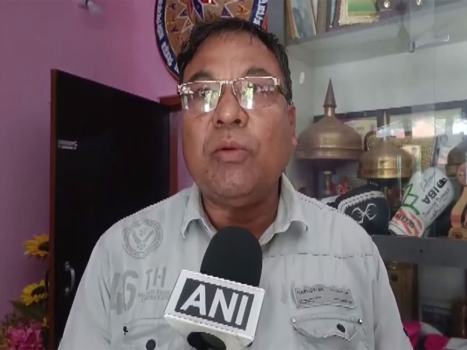 Lovlina Borgohain's father Tiken Borgohain in Golaghat. (Photo: ANI)