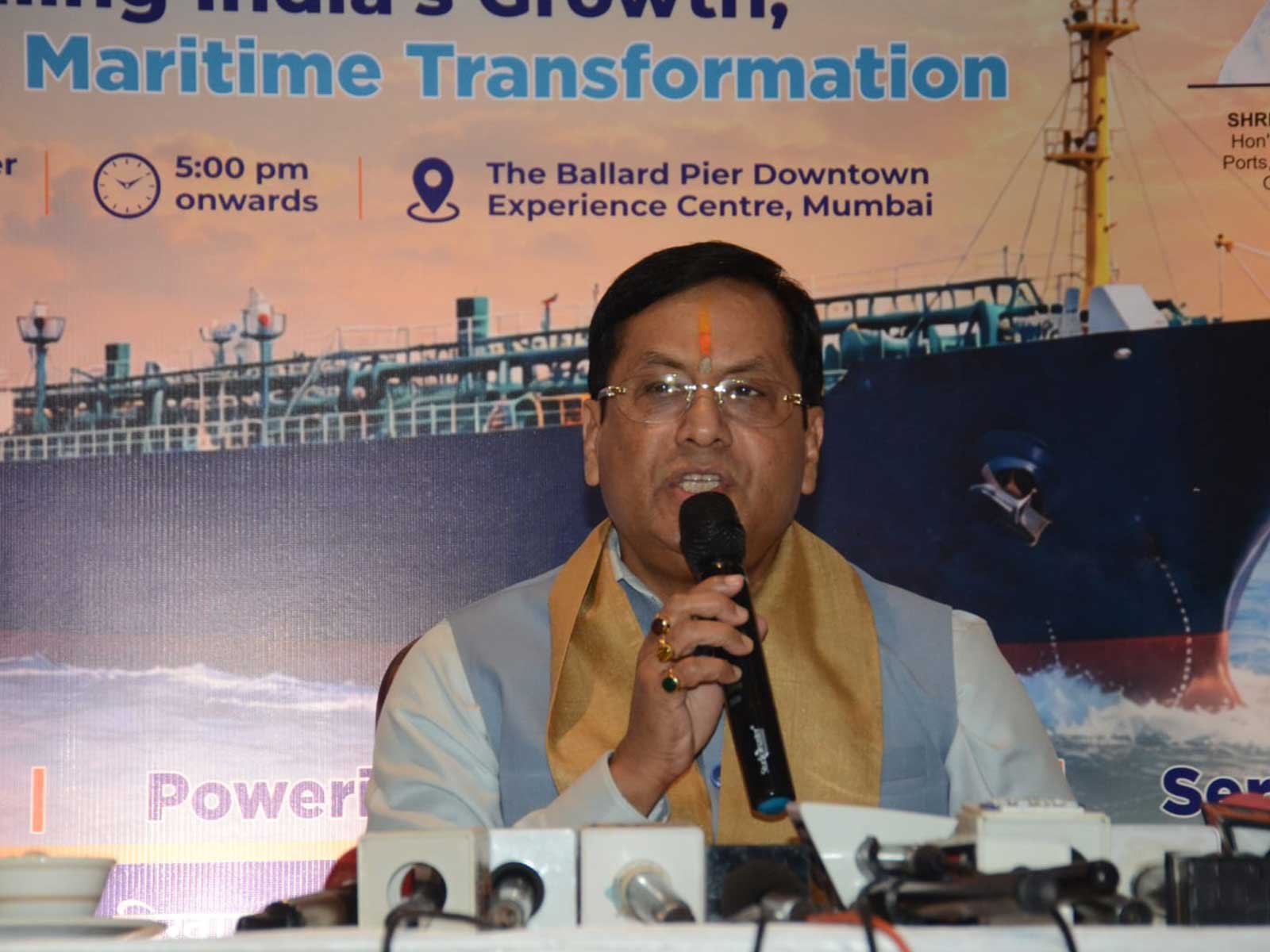  Union Minister of Ports, Shipping and Waterways (MoPSW) Sarbananda Sonowal  (Photo/Ministry of Ports, Shipping and Waterways)