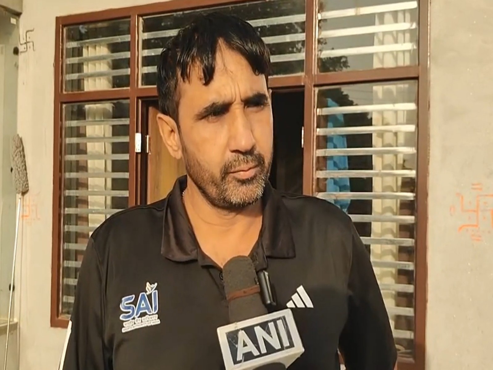 Indian boxer Ankush Panghal's father, Suresh Panghal. (Photo: ANI)