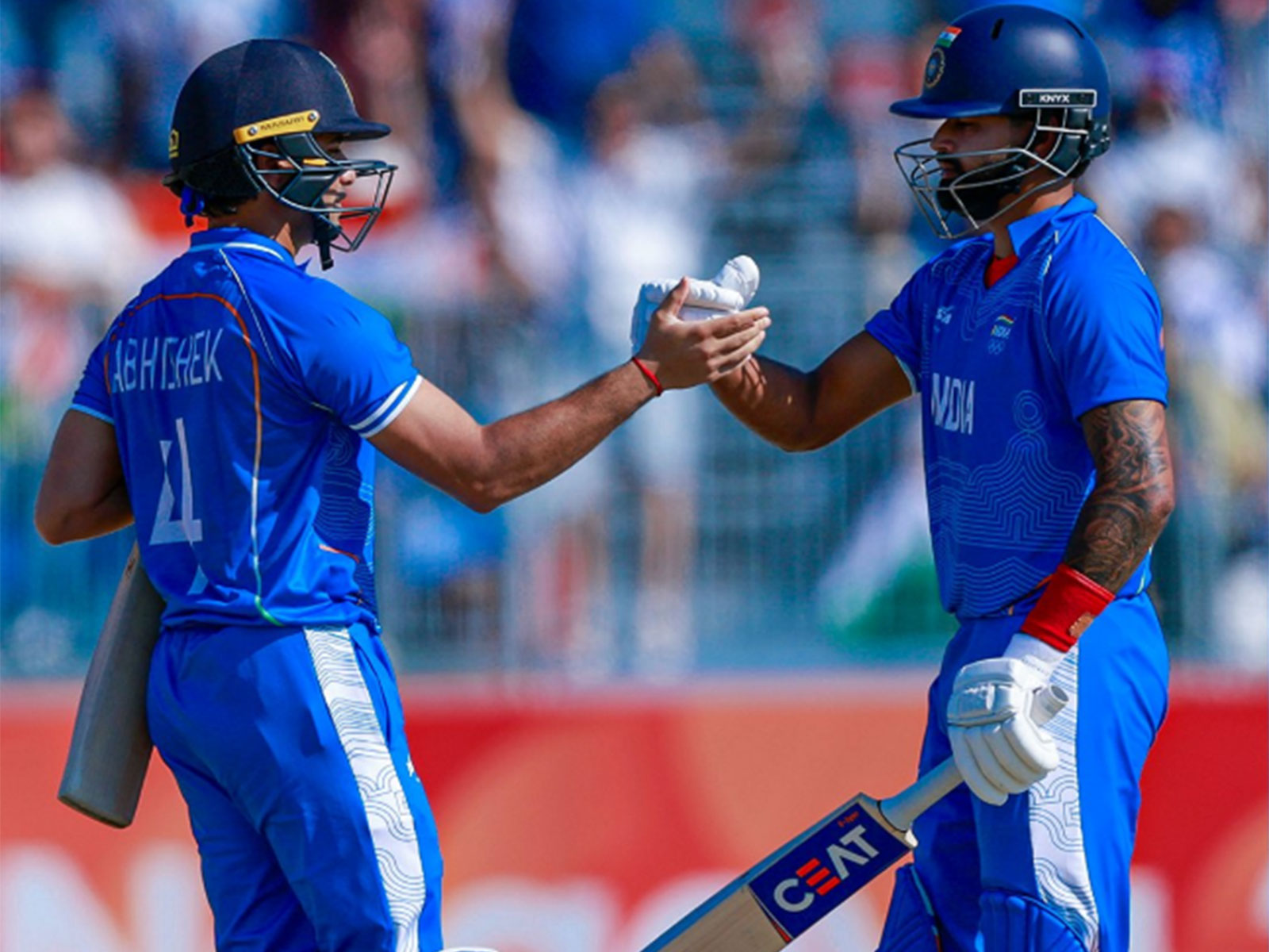 Abhishek Sharma (L) and Shreyas Iyer (R). (Photo: X/@BCCI)