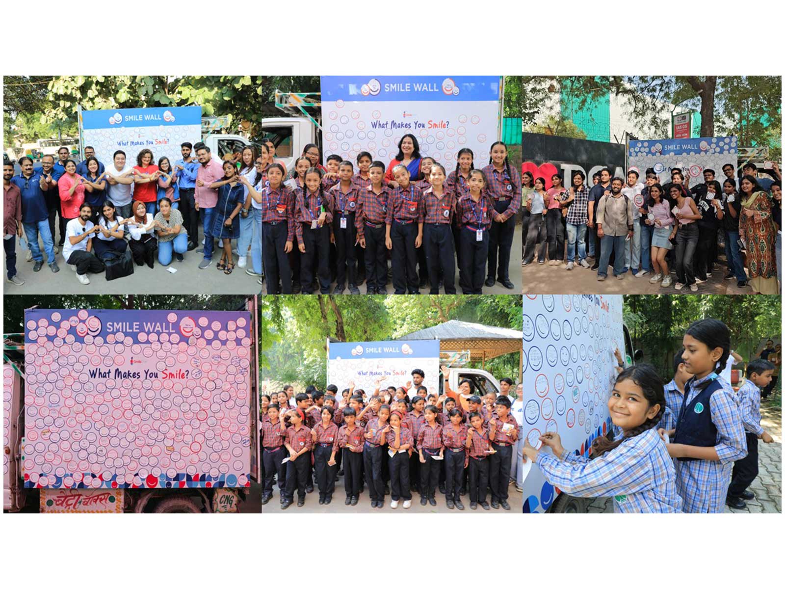 Smile Train India Celebrates World Smile Day with a mobile "Smile Wall on Wheels"