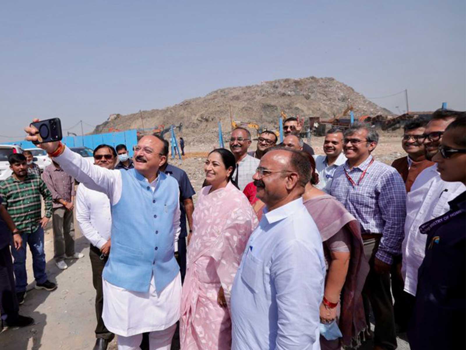 CM Rekha Gupta at Okhla landfill site (Photo/X/@gupta_rekha) 