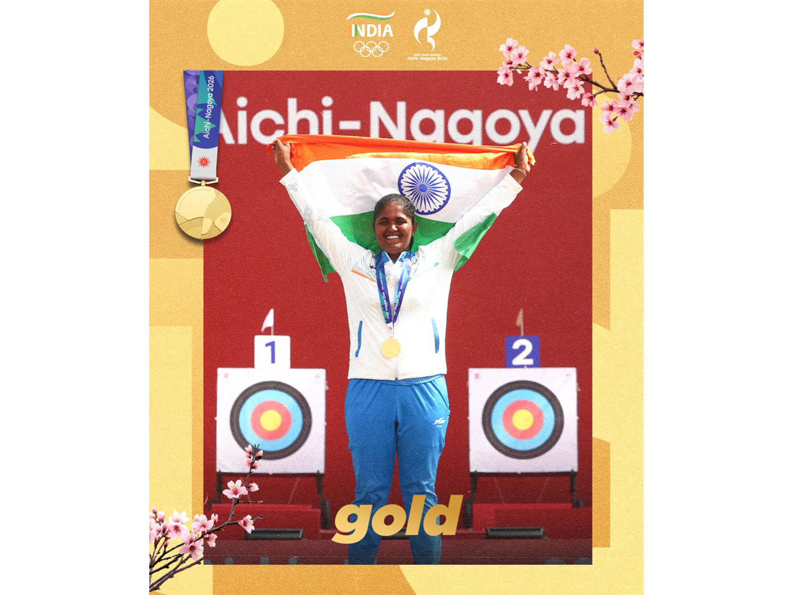 Indian archer Kumkum Mohod. (Photo: X/ @WeAreTeamIndia)