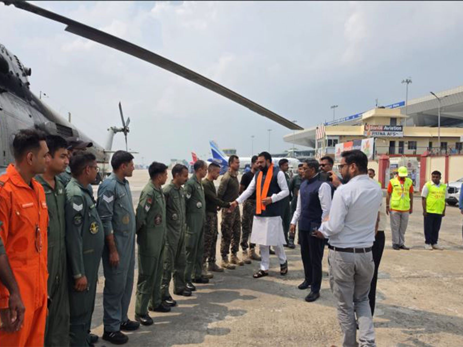 Bihar CM Samrat Choudhary directs air-dropping of relief supplies in Saran district (Photo/Bihar CMO)