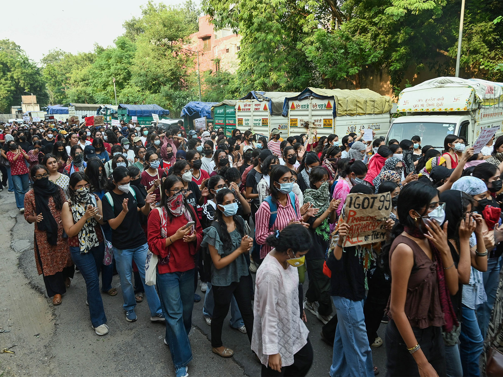 LSR students hold a "Call for Solidarity March" (Photo/ANI)
