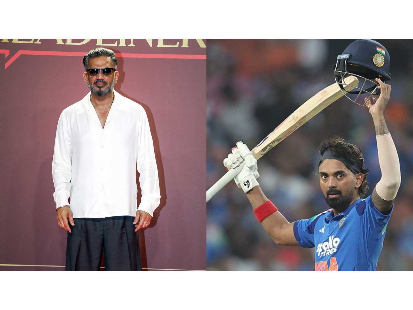 Suniel Shetty lauds KL Rahul (File photo/ANI/X@BCCI)