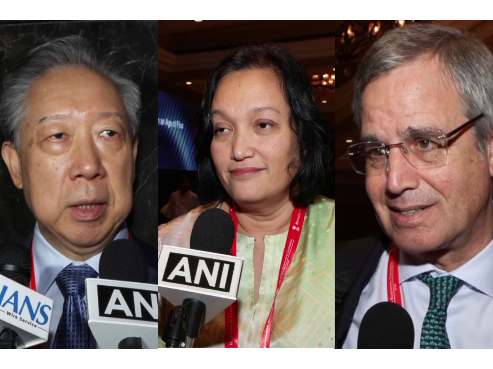Liqing Zhang, Professor of International Economics, Hans Peter Lankes, Suraya Ismail, Director of Research at Malaysia's Khazanah Research Institute (Photo/ANI)