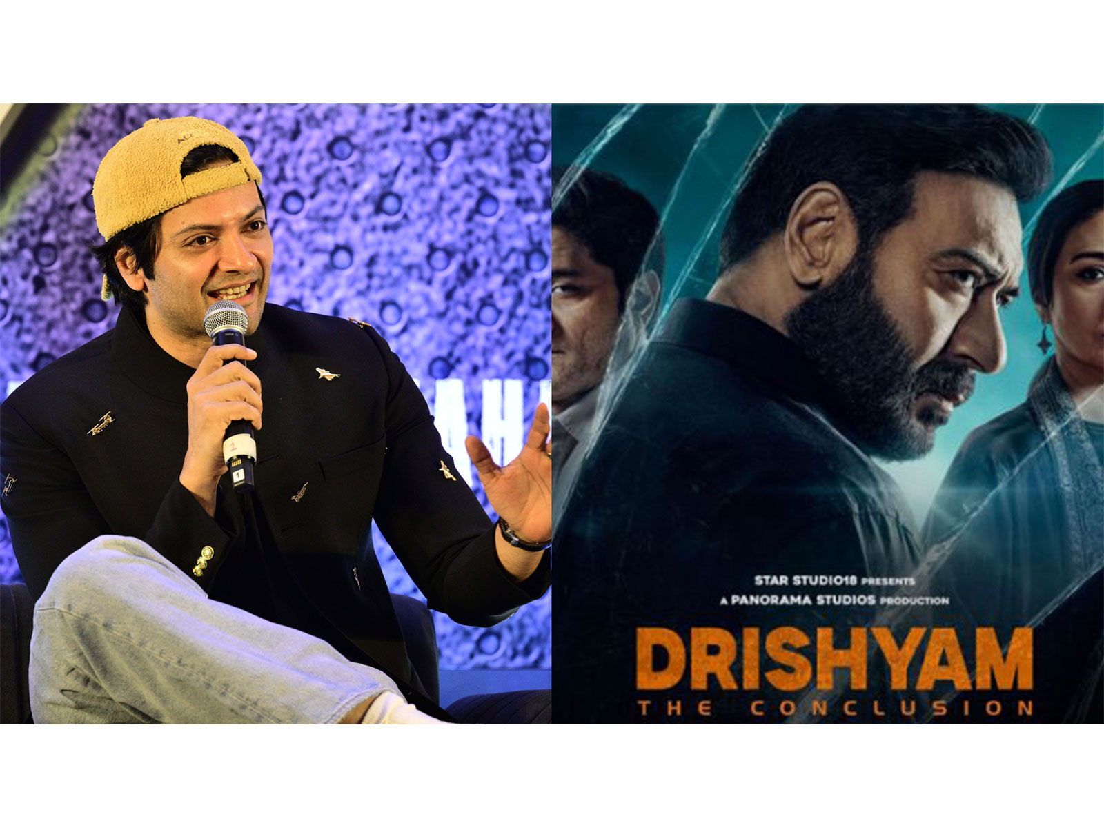 Ali Fazal asks fans to watch 'Drishyam 3' (Photo/ANI/Instagram@ajaydevgn)