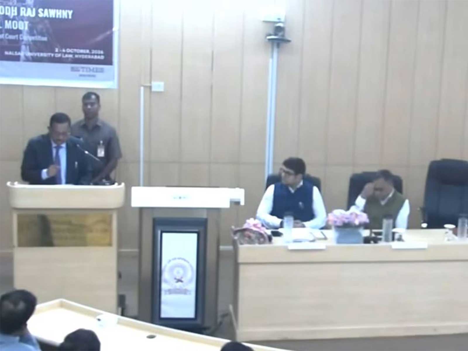 Justice Ujjal Bhuyan at 19th NALSAR Justice BR Sawhney Memorial Moot Court Competition (Photo/ NALSAR University Official)
