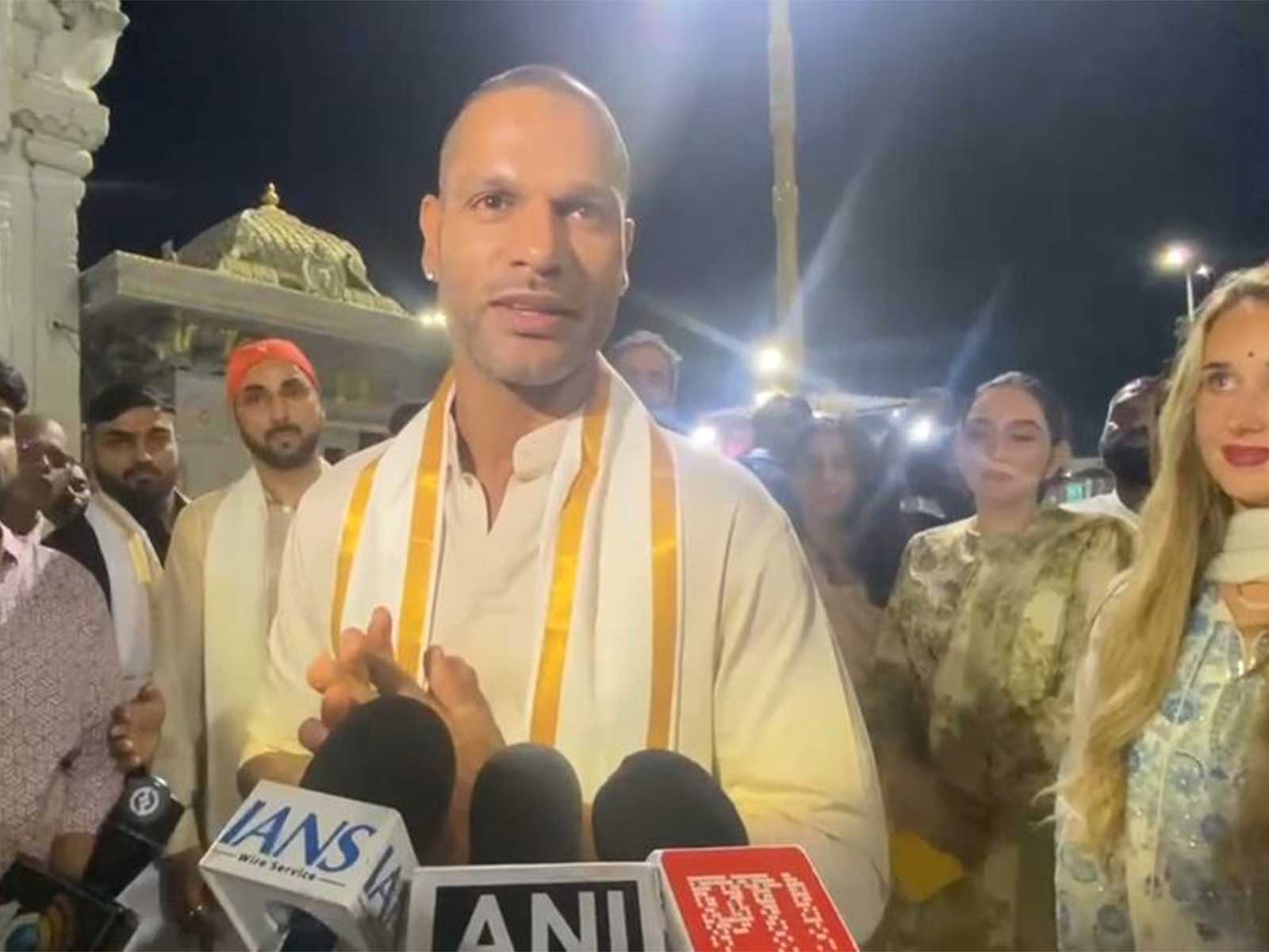 Shikhar Dhawan, wife Sophie (Image source: ANI)