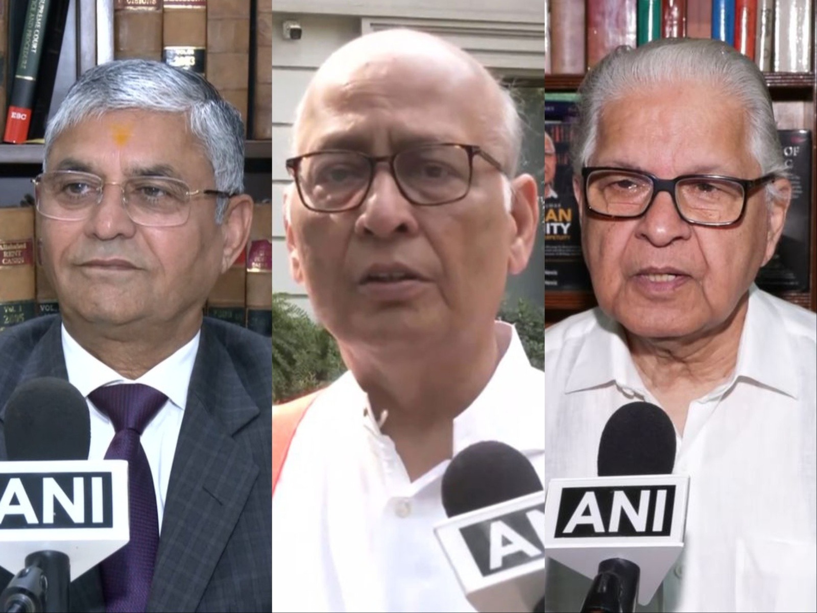 Former Uttarakhand High Court judge Lokpal Singh, Supreme Court advocate and Congress MP Abhishek Manu Singhvi, Former Union Law Minister Ashwani Kumar (Photo/ANI)