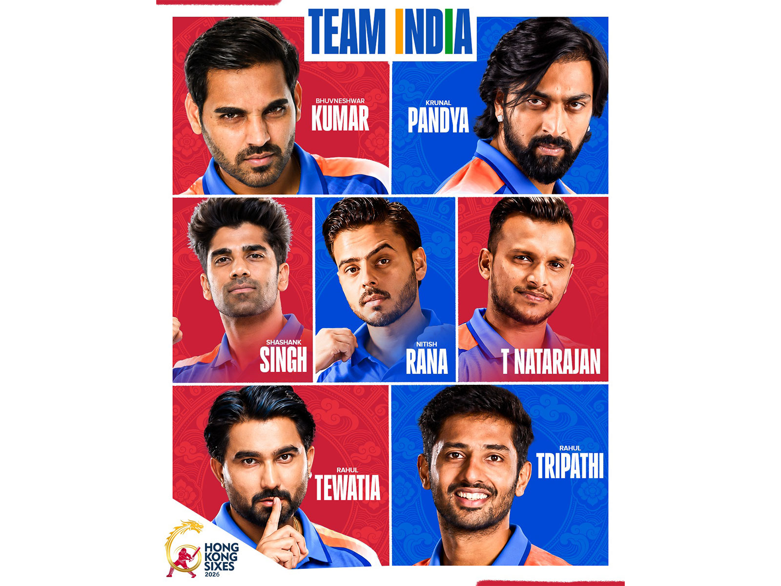 Team India for Hong Kong Sixes 2026. (Photo: Hong Kong Sixes 2026)