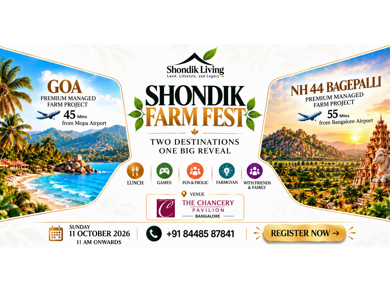 Shondik Living to unveil Two Sustainable Premium Managed Farmland & Farmhouse Projects at Shondik Farm Fest in Bangalore on 11th October, 2026