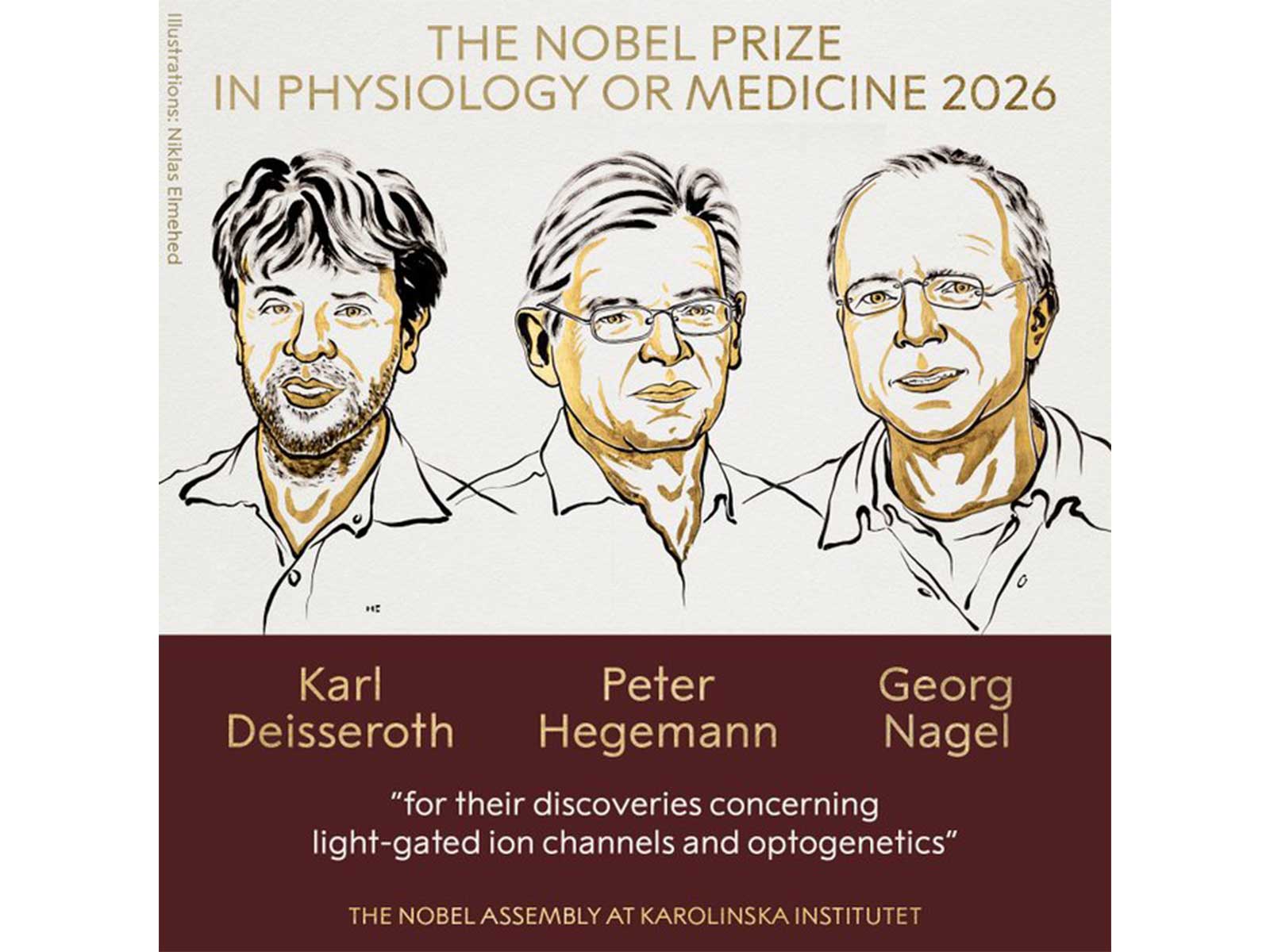 Laureates of the Nobel Medicine Prize 2026 (Photo credit/X@NobelPrize)