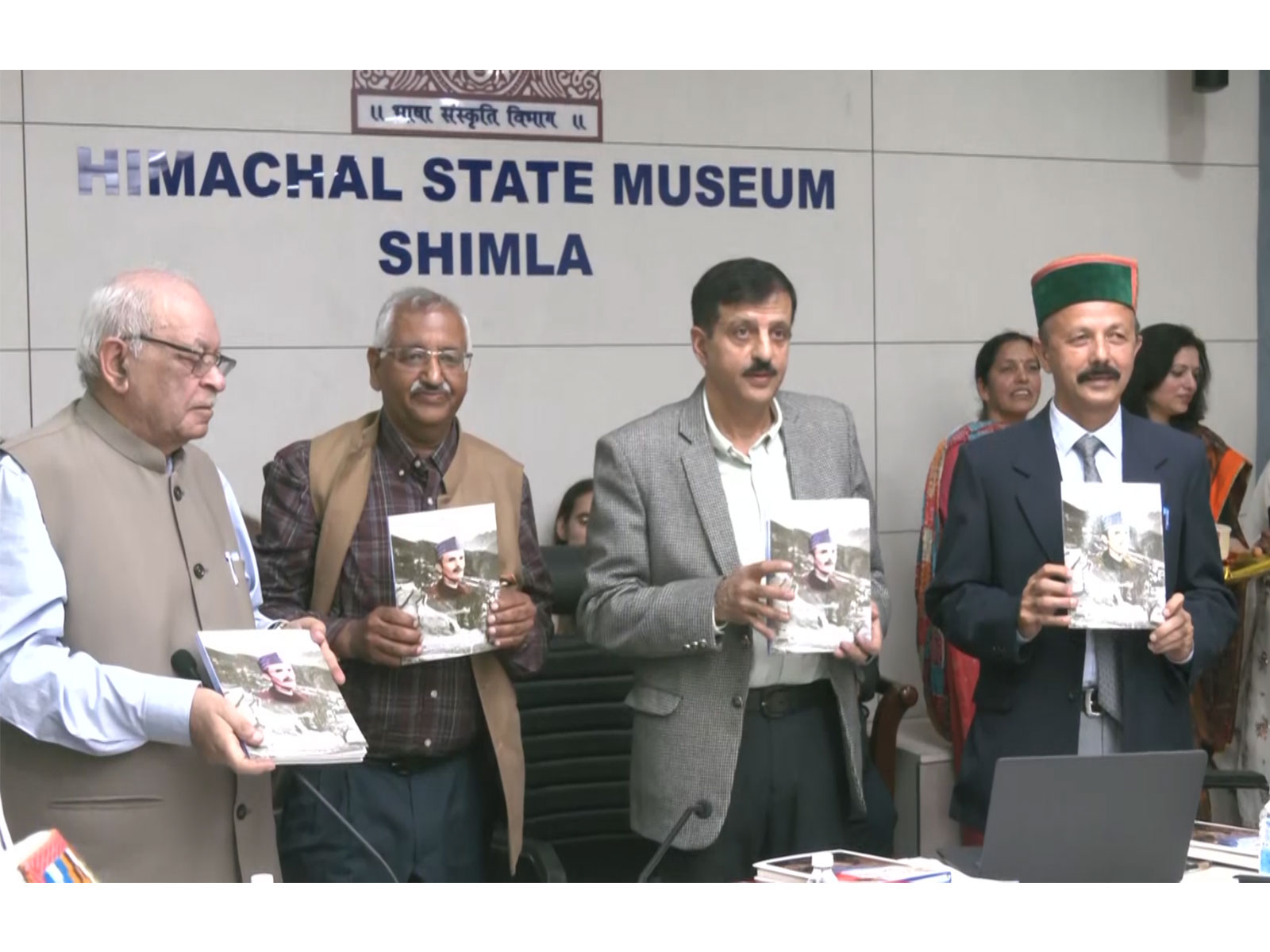 Author Vinod Bhardwaj launching book Samuel to Satyanand Stokes at Himachal Pradesh State Museum (Photo/ANI)