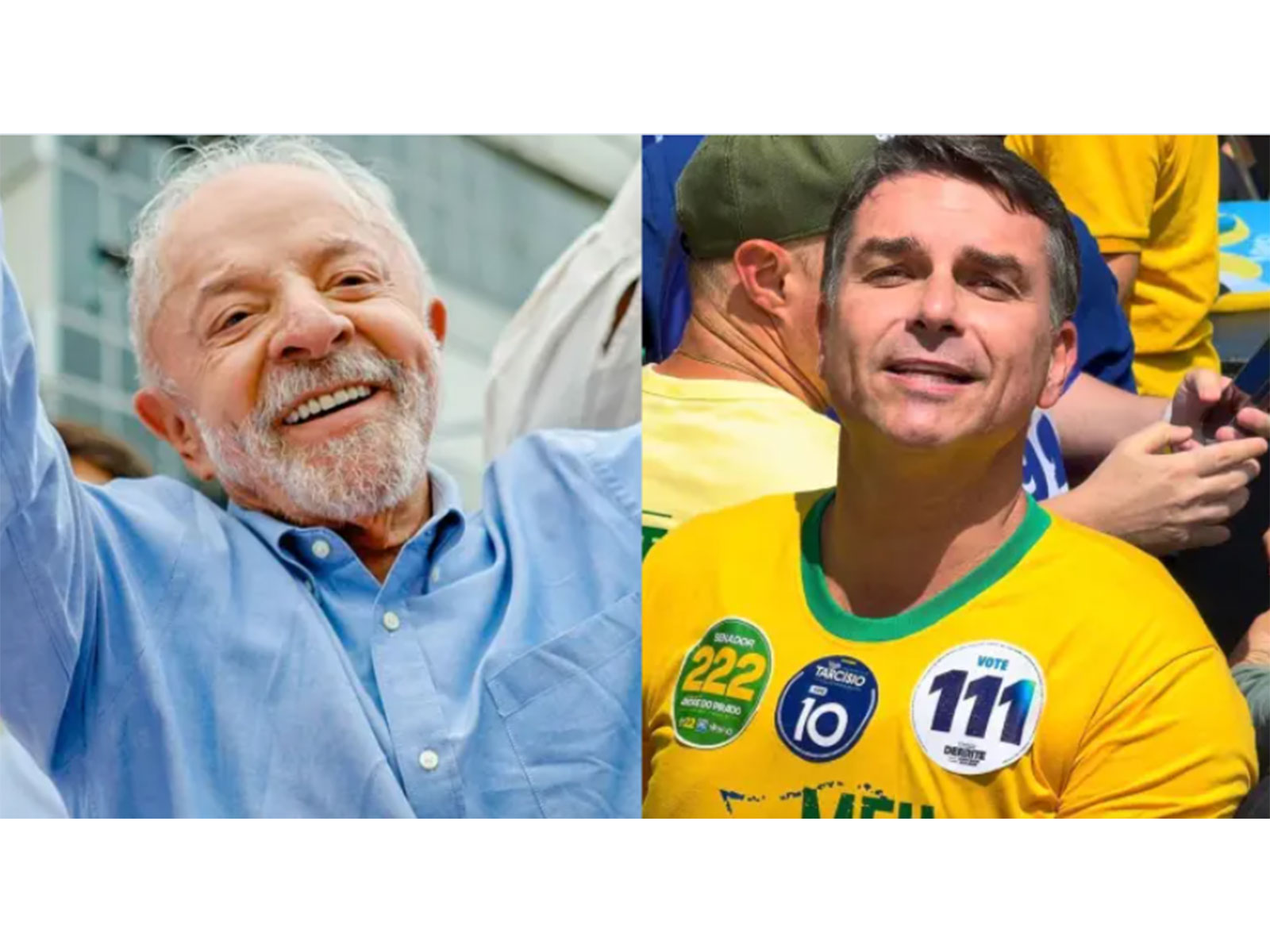 Brazilian President Luiz Inácio Lula da Silva and Liberal Party (PL) presidential candidate and Senator Flávio Bolsonaro (Photo: Brasil 247)