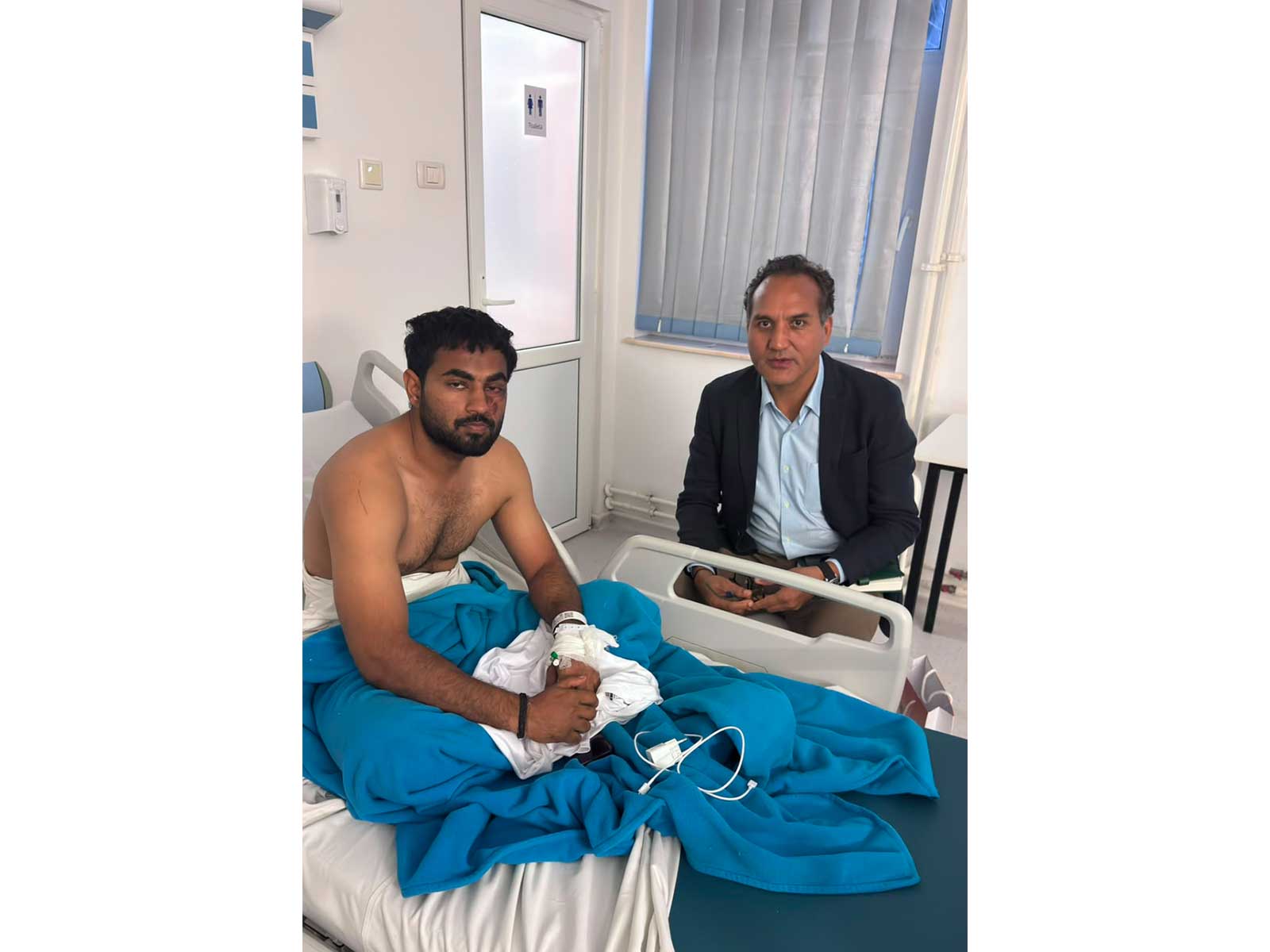 Embassy officials in Romania meet Indians rescued from vessel attacked in Black Sea (Photo/X@eoiromania)