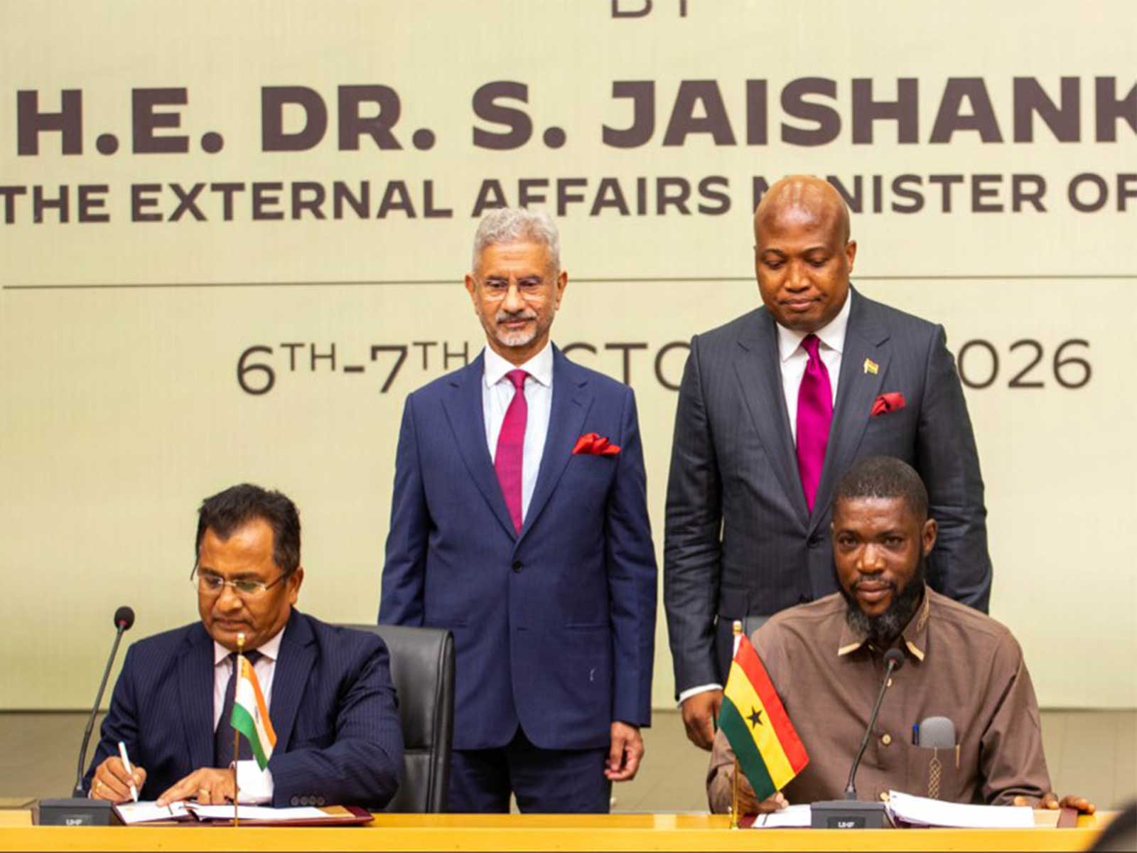 India, Ghana sign MoUs in agriculture, zoological research (Photo/X/@DrSJaishankar)