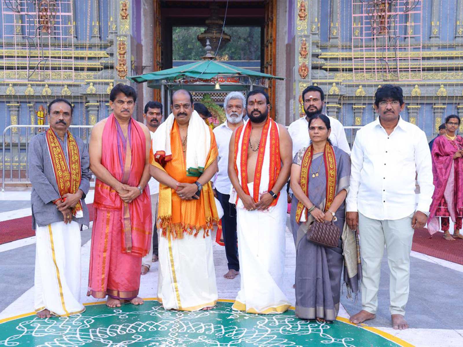 Janasena MP Lingamaneni Ramesh performed Khadgamala Archana (Photo/ANI)