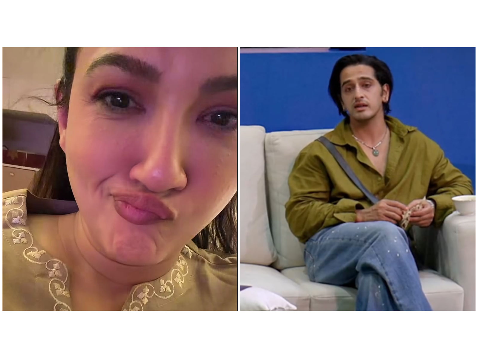 Gauahar Khan (L) Qazi Touqeer (R) (Photo/instagram/@gauahar.khan/@Jio Hotstar Reality)