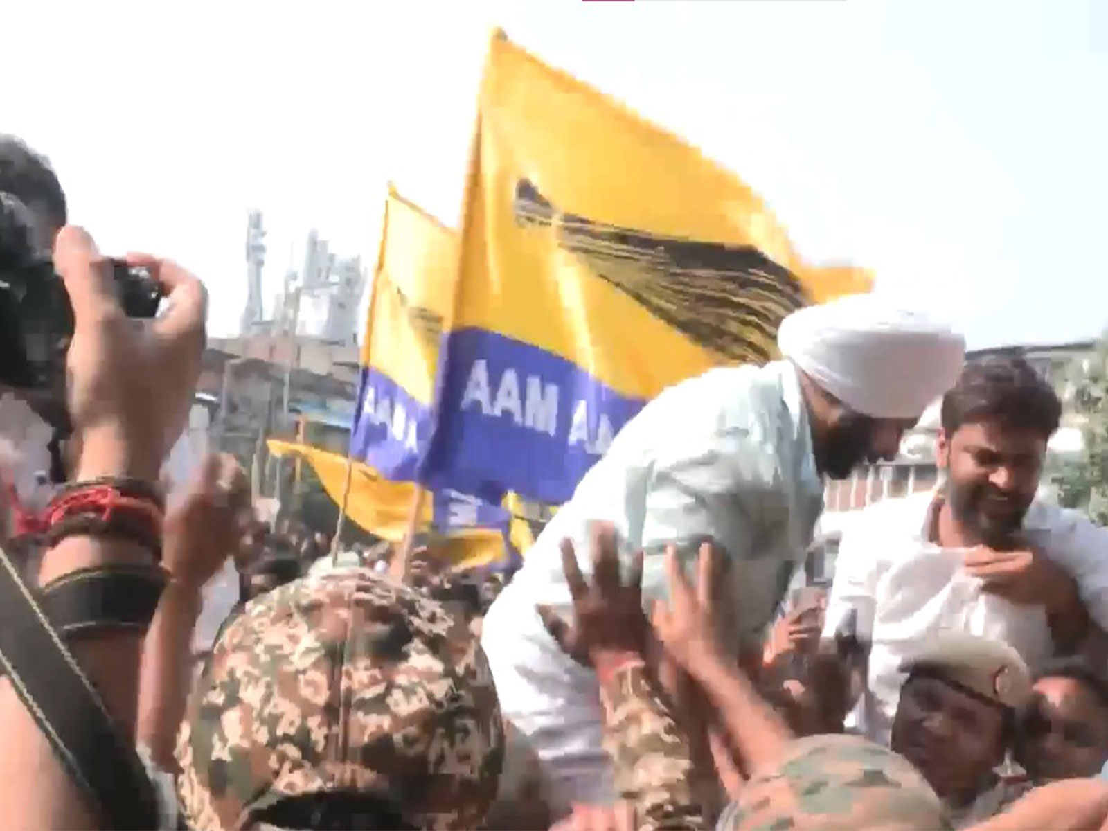 Visual from the protest site (Photo/ANI)