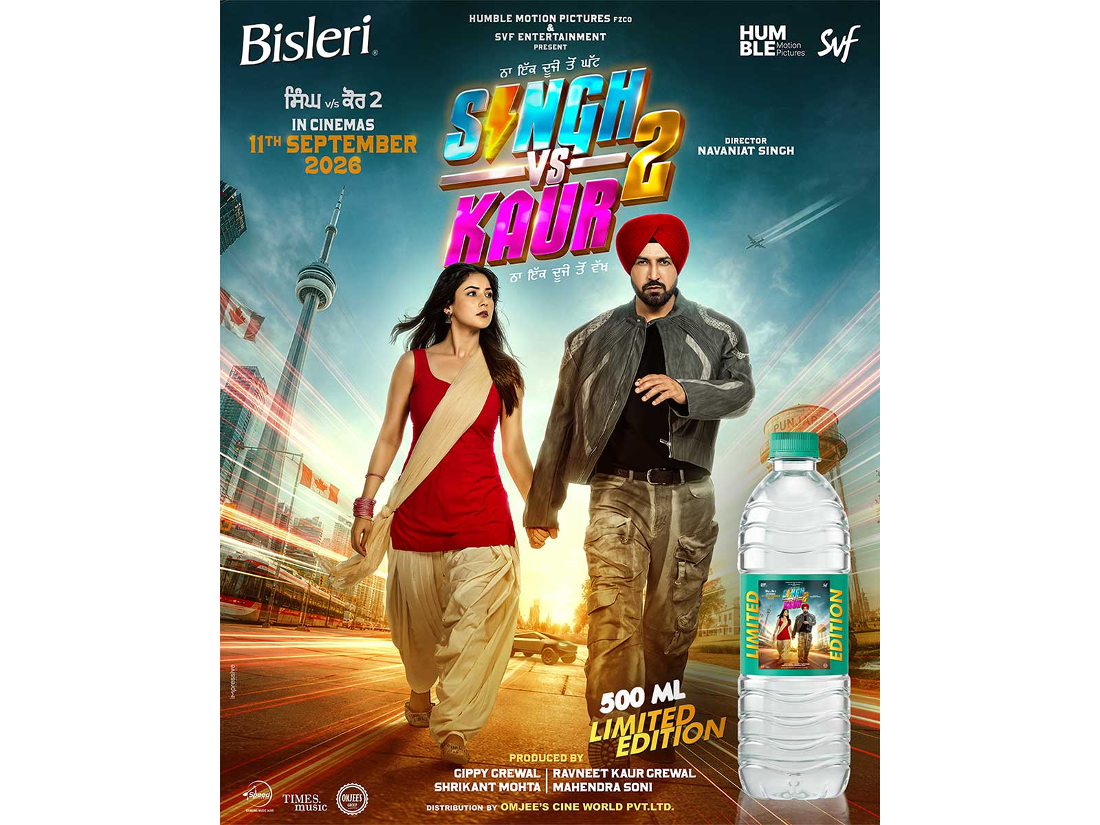 Punjabi Cinema Meets Everyday Hydration as Bisleri Unveils Singh vs Kaur 2 Limited-Edition Packs