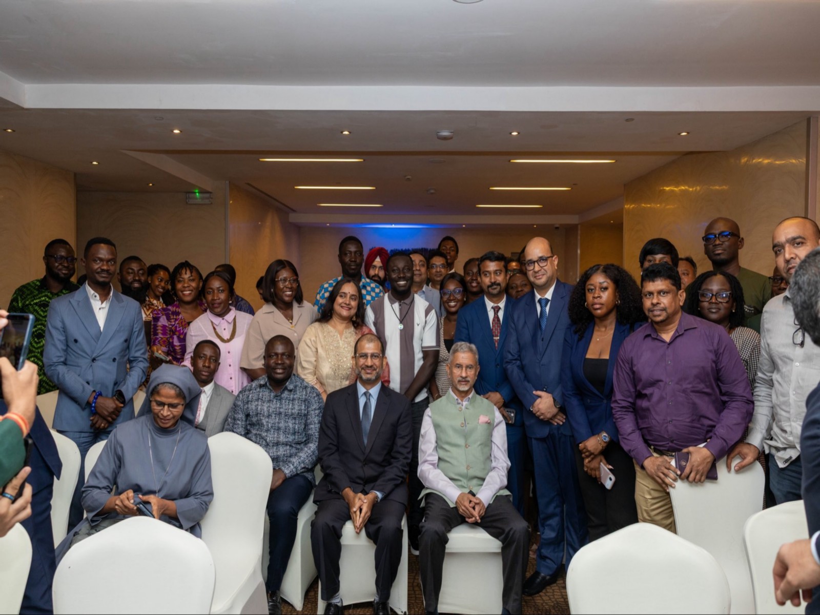EAM S Jaishankar interacts with alumni of Indian Technical and Economic Cooperation (ITEC) program from Ghana (Photo/X/@DrSJaishankar)