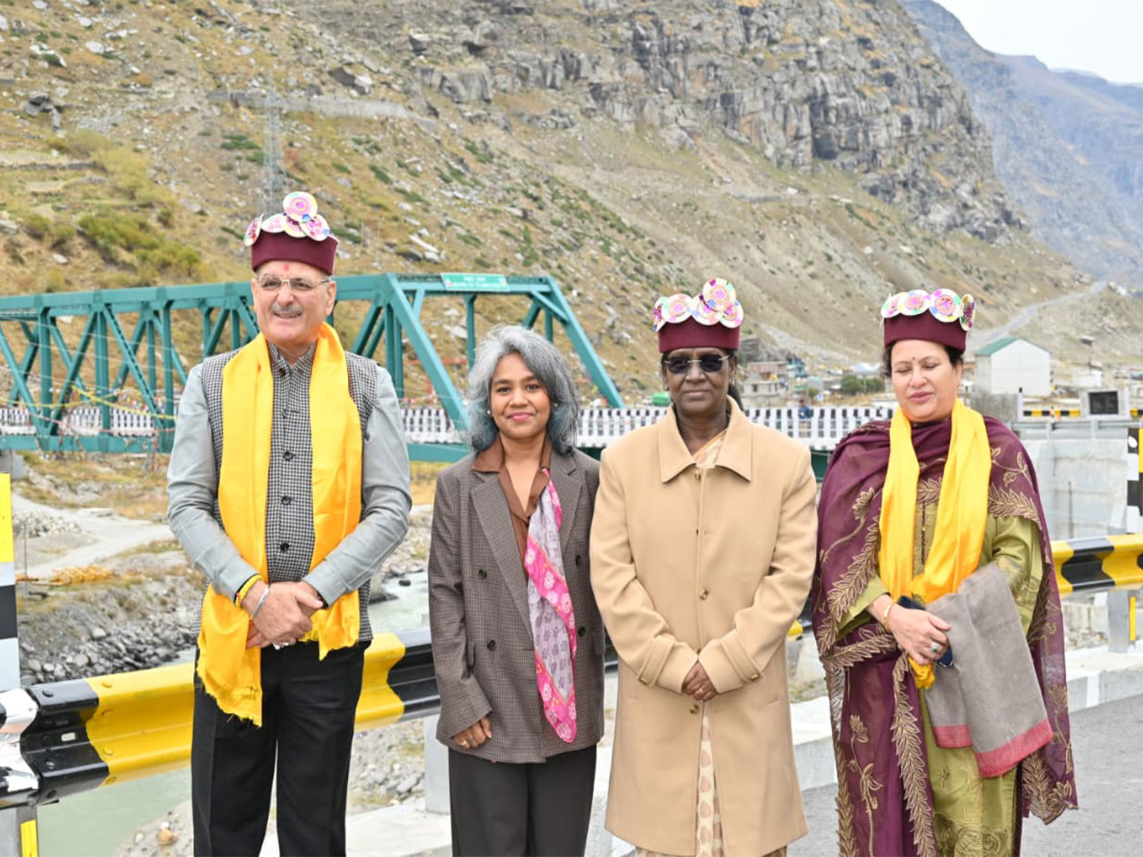 President Murmu during her visit to Atal Tunnel in Himachal Pradesh (Photo/ANI)