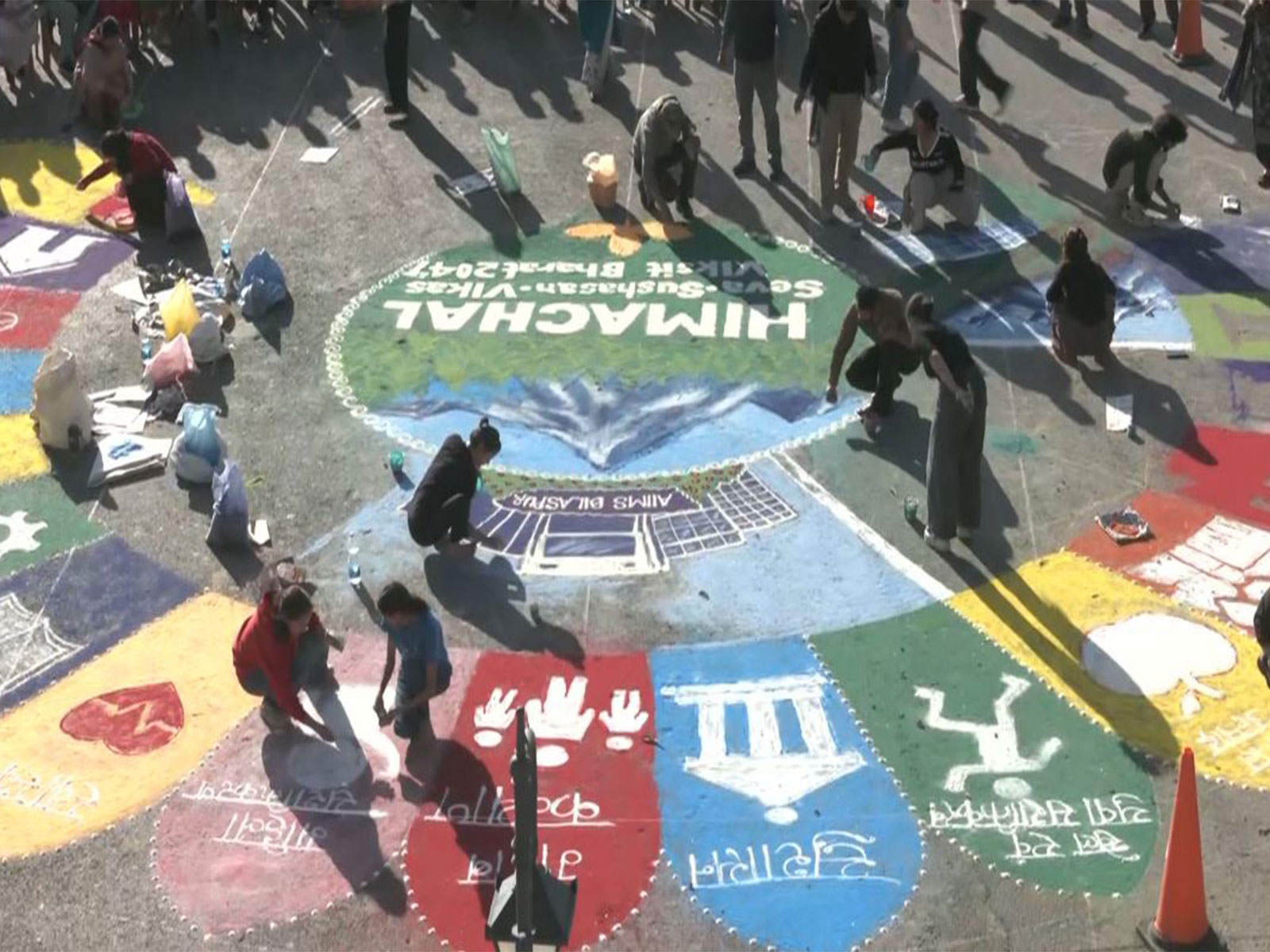 Visuals of the Rangoli event (Photo/ANI) 