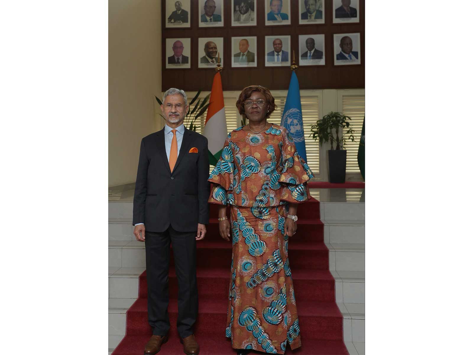 External Affairs Minister S Jaishankar met with Côte d'Ivoire's Minister of State for Foreign Affairs and International Cooperation Nialé Kaba in Abidjan (Photo: x/@DrSJaishankar)