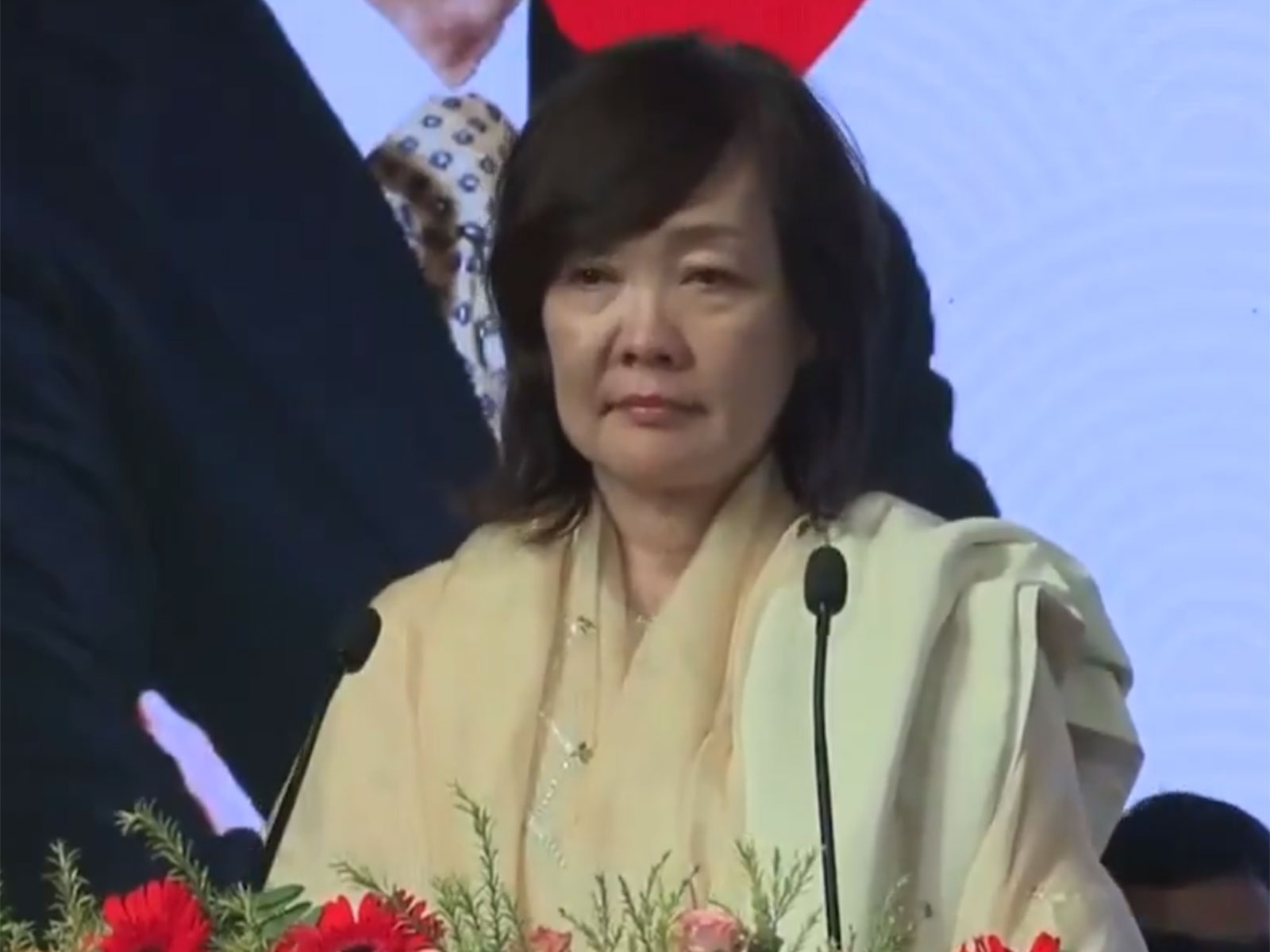 Former Japanese Prime Minister Shinzo Abe's wife Akie Abe in Varanasi (Photo/ANI)
