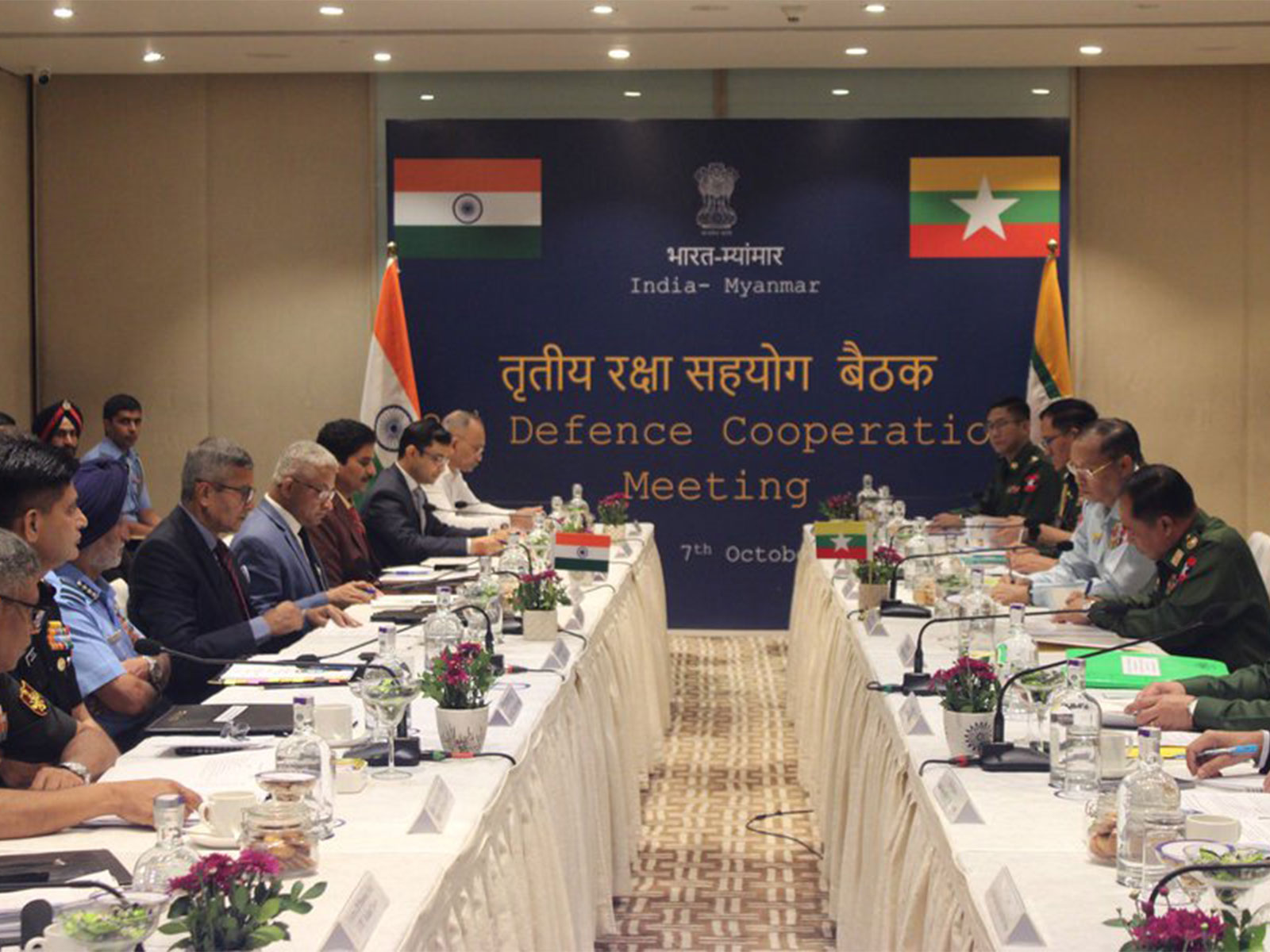 India-Myanmar Defence Cooperation Meeting held in Guwahati on October 7, 2026. (Photo: X/@SpokespersonMoD)
