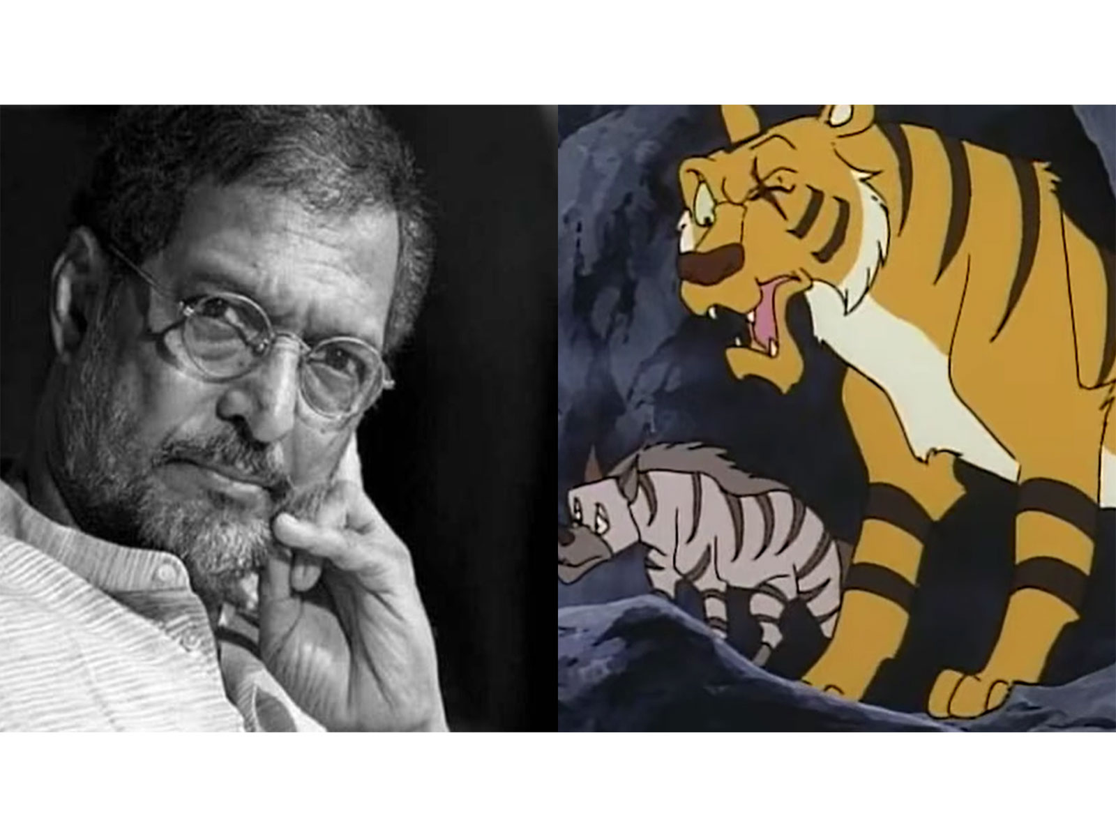 Nana Patekar (L) Shere Khan (R) (Photos/@Riteishd/Tata Play Binge)