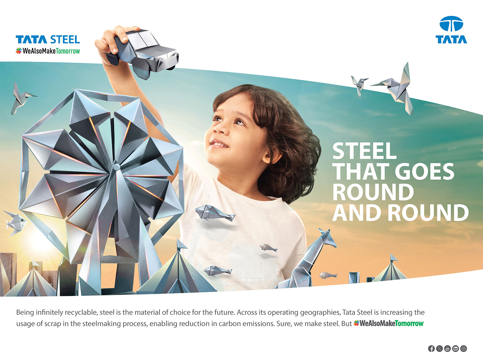Through Recycle of Life, Tata Steel brings this idea to life through children, who represent future generations.