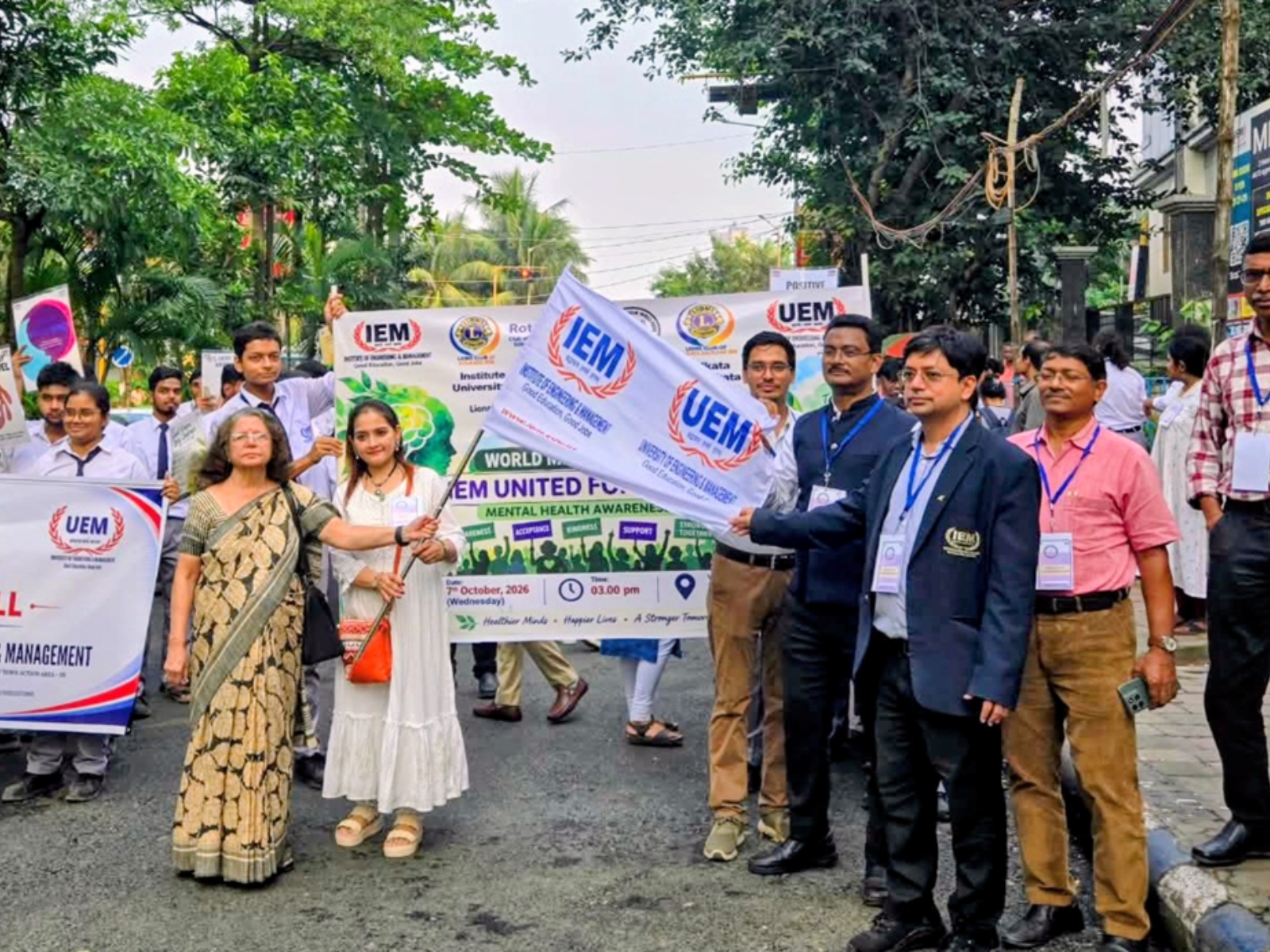1,200 IEM Students, Faculty join Mental Health Awareness Rally in Kolkata